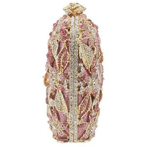 Costanza Rhinestone Luxury Evening Clutch - Gold